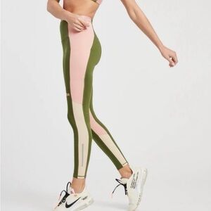 NWT AYDA Activewear Pink and Green Leggings